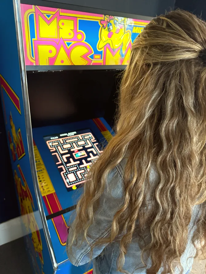 The arcade games at the Delegate Hotel.