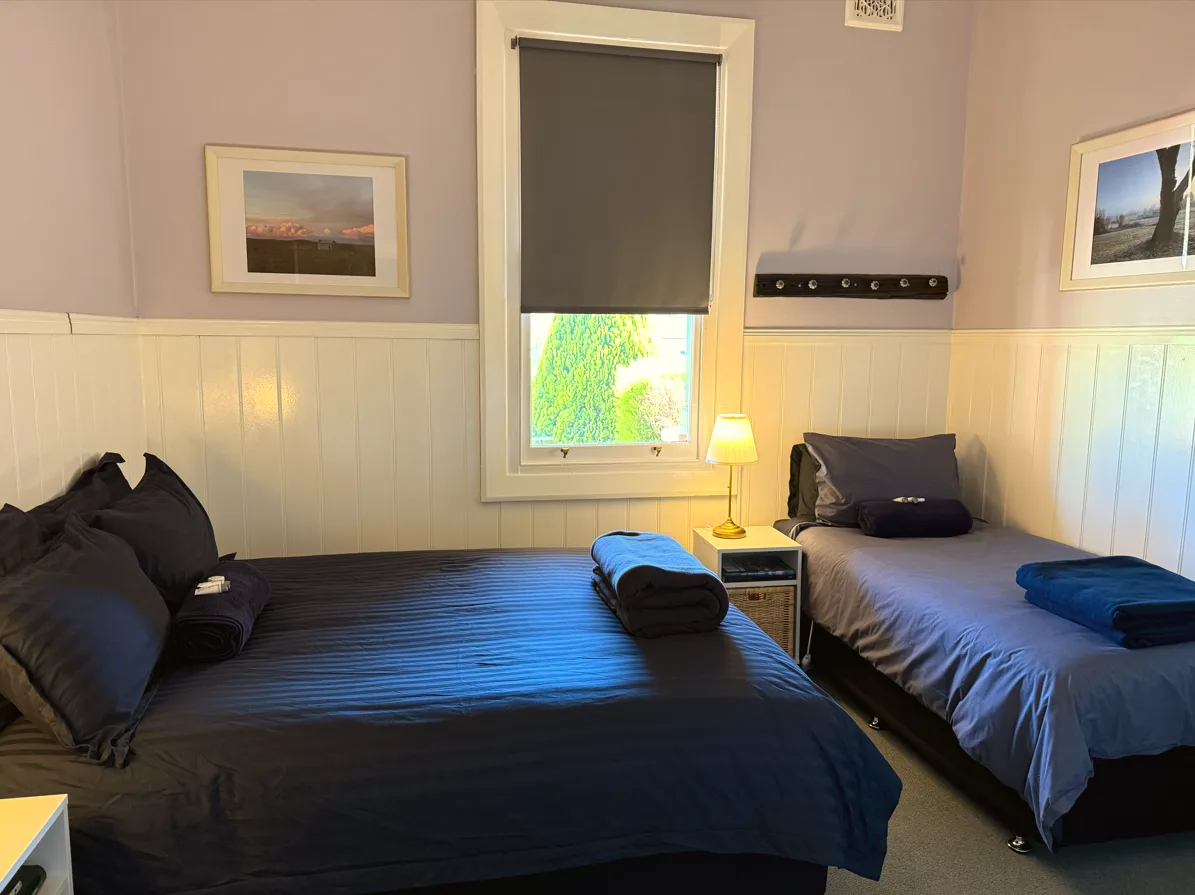 A guest room in the hotel.