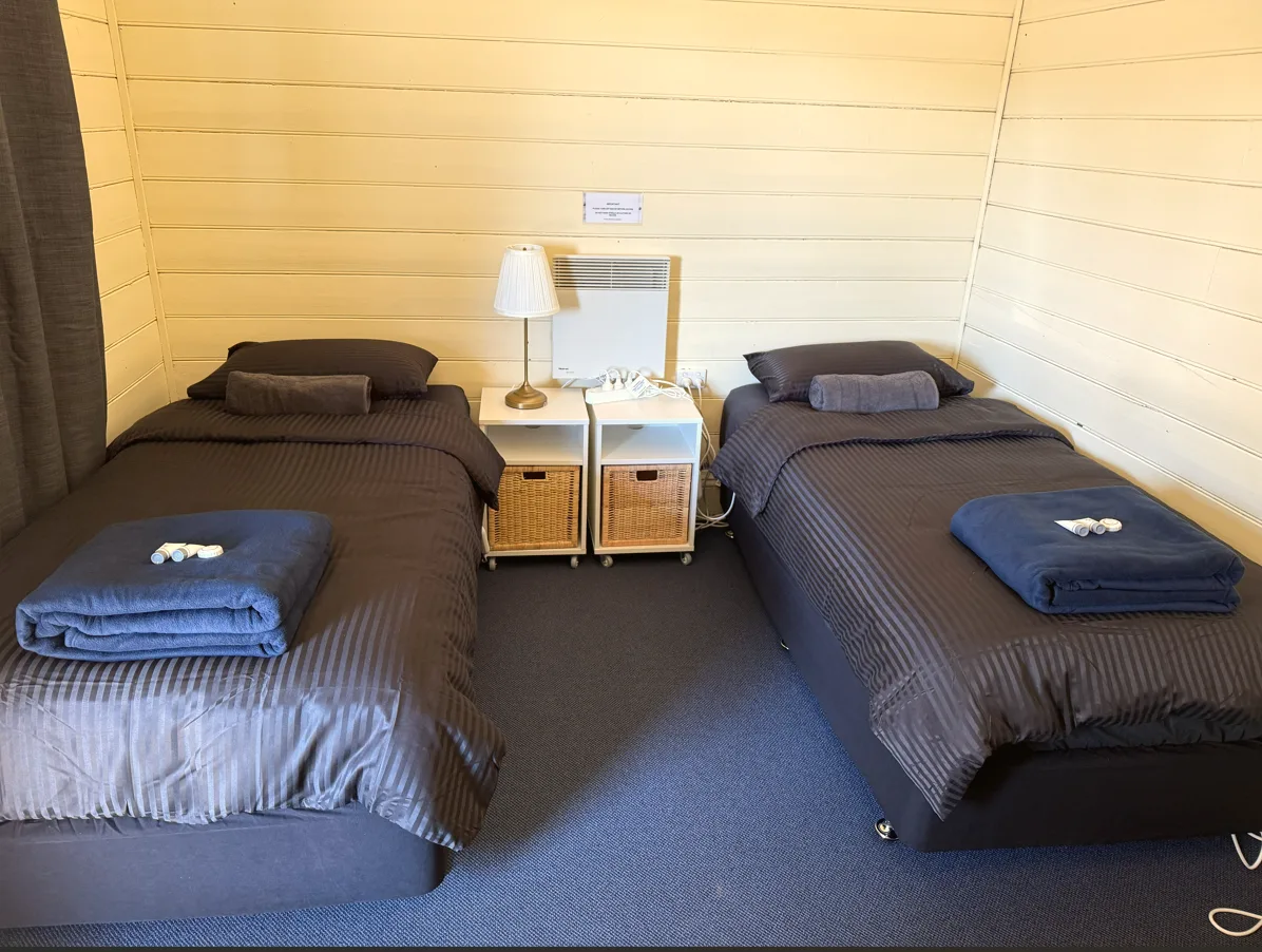A guest room in the cottage at the rear.